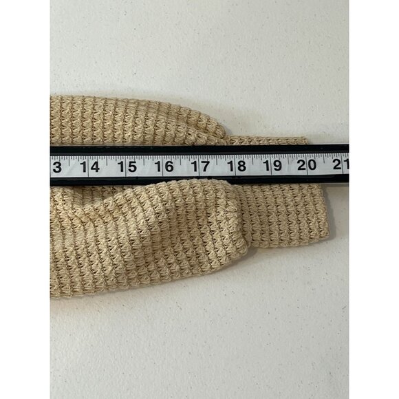 Derek Heart Top Womens Small Cardigan Button Down Waffle Knit Tan Brown Casual - Picture 13 of 15